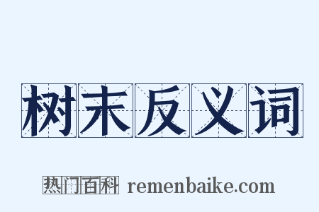 树末反义词是什么意思的图片